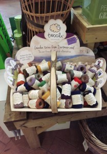 twool at Monkton Elm Garden Centre - trug of twool mixed twines