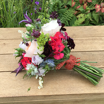 Simon Lycett Royal Bouquet - British flowers, tied with twool