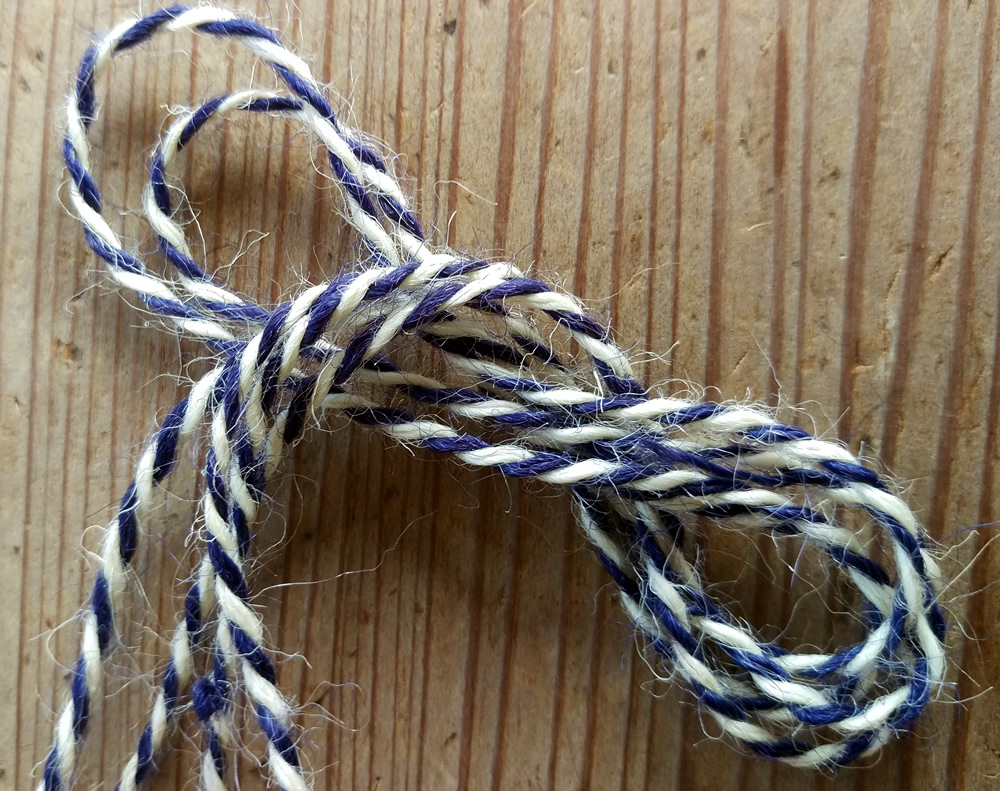Blue and White twine - natural fibre twine environmental friendly sustainable twine