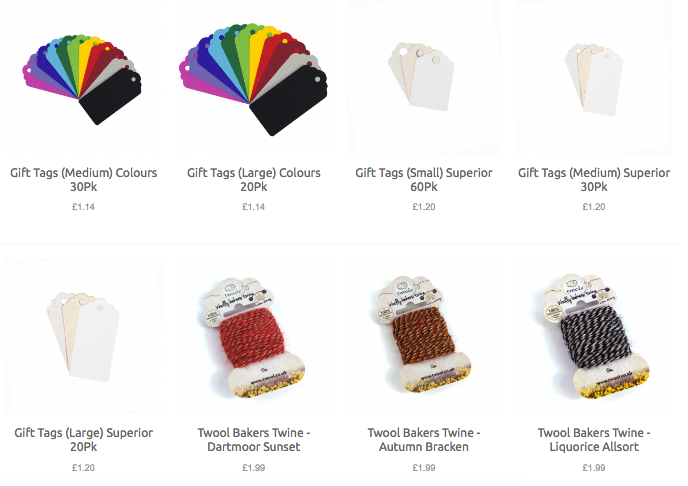 eco-craft Tags and Twine page