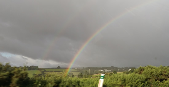 Rainbow over Dartmoor - RHS Rosemoor Flower Show