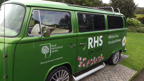 RHS bus on tour - RHS Rosemoor Flower Show