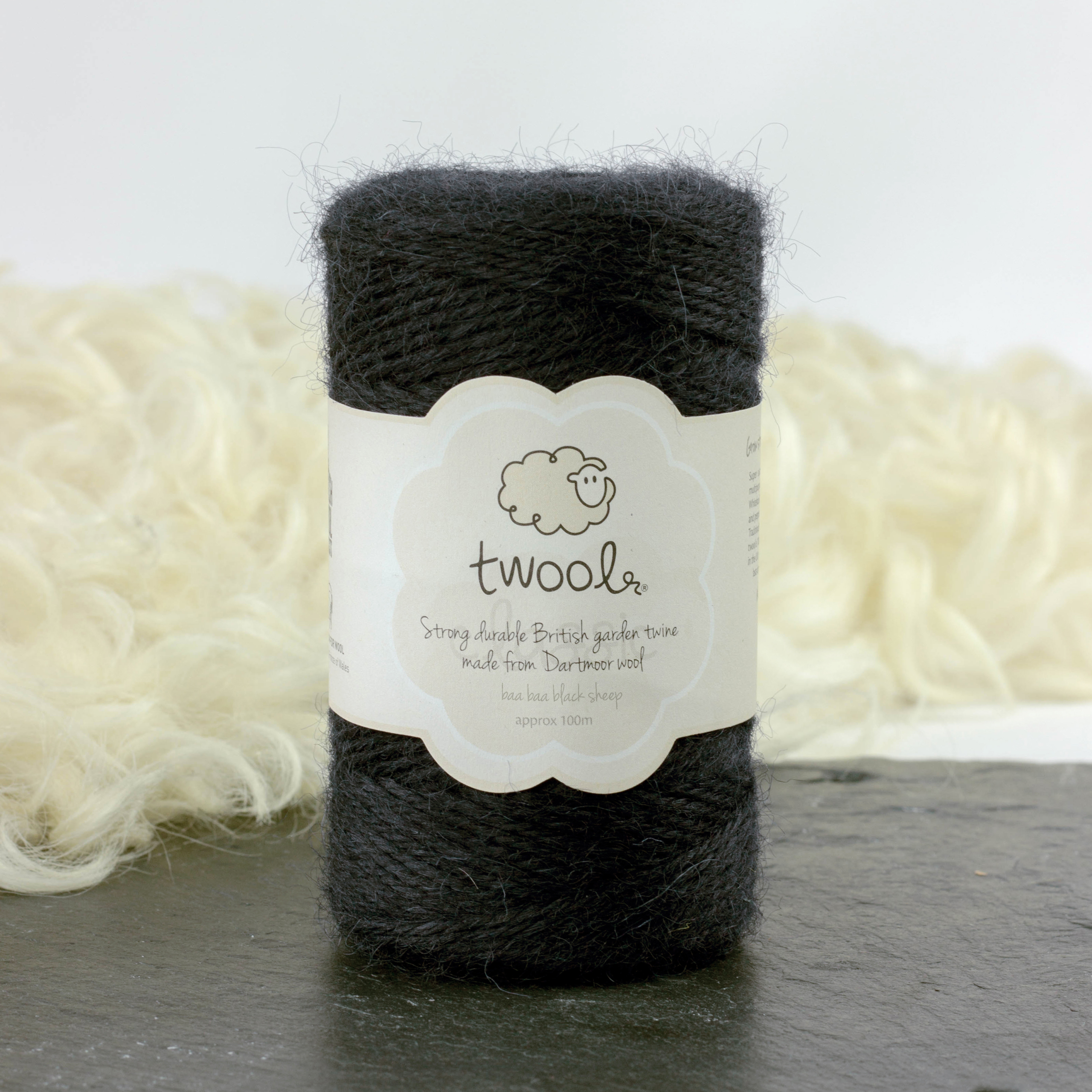 Large twine black 100m twool