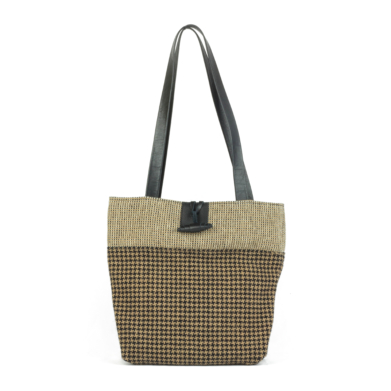 Houndstooth Tweed Shoulder Bag