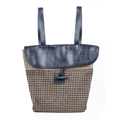 Houndstooth Tweed Backpack