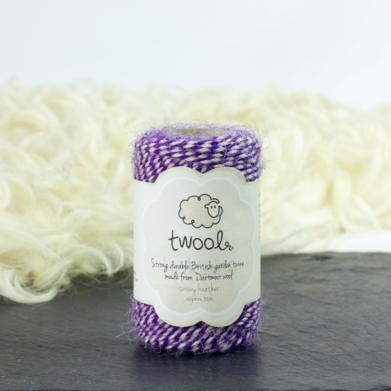 Purple and white twine