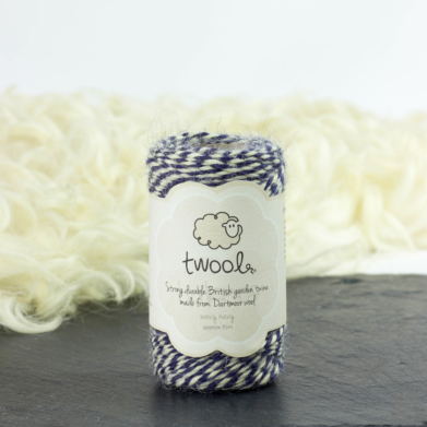 blue and white twine