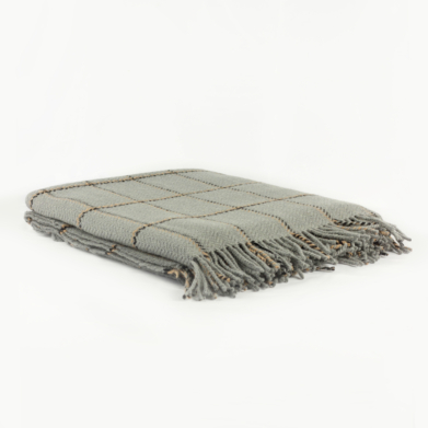 Grey Plaid Rug